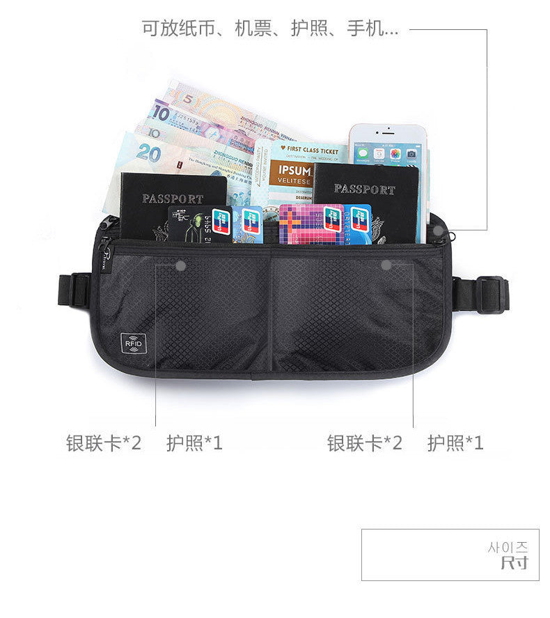 防盜包 RFID防側錄貼身藏錢腰包 防盜腰包 隱形腰包 運動腰包 側背包 旅行錢包證件包 貼身腰包 出國必備